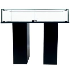 Display Case with Pedestal Design, Black